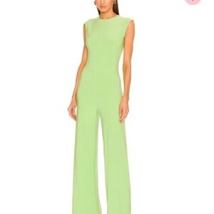Norma Kamali Light Green Sleeveless Jumpsuit